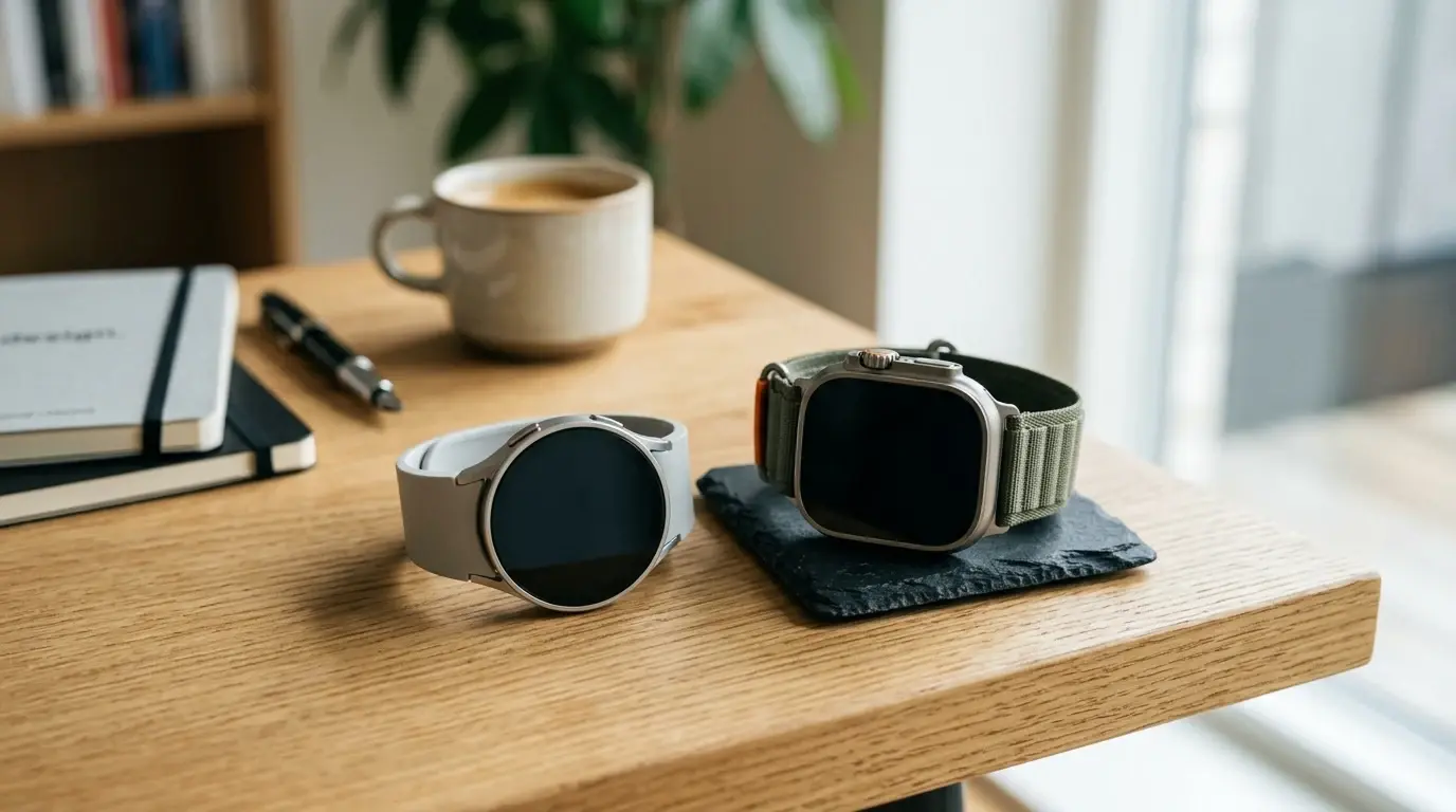 Galaxy Watch guide illustrert som smartklokker hos Klokkevalg